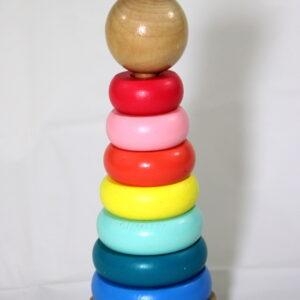 Houten cilinder stapeltoren