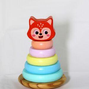 Houten stapeltoren laag model