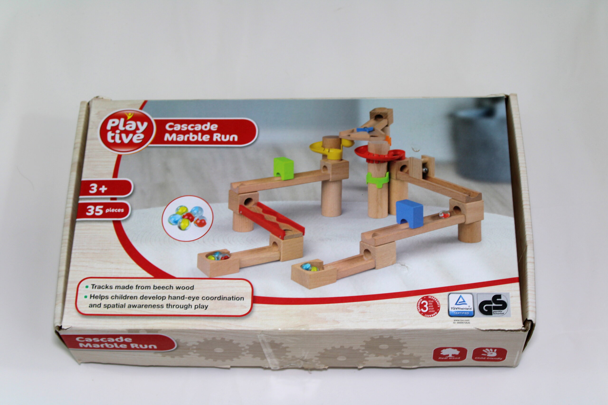 Houten knikkerbaan set