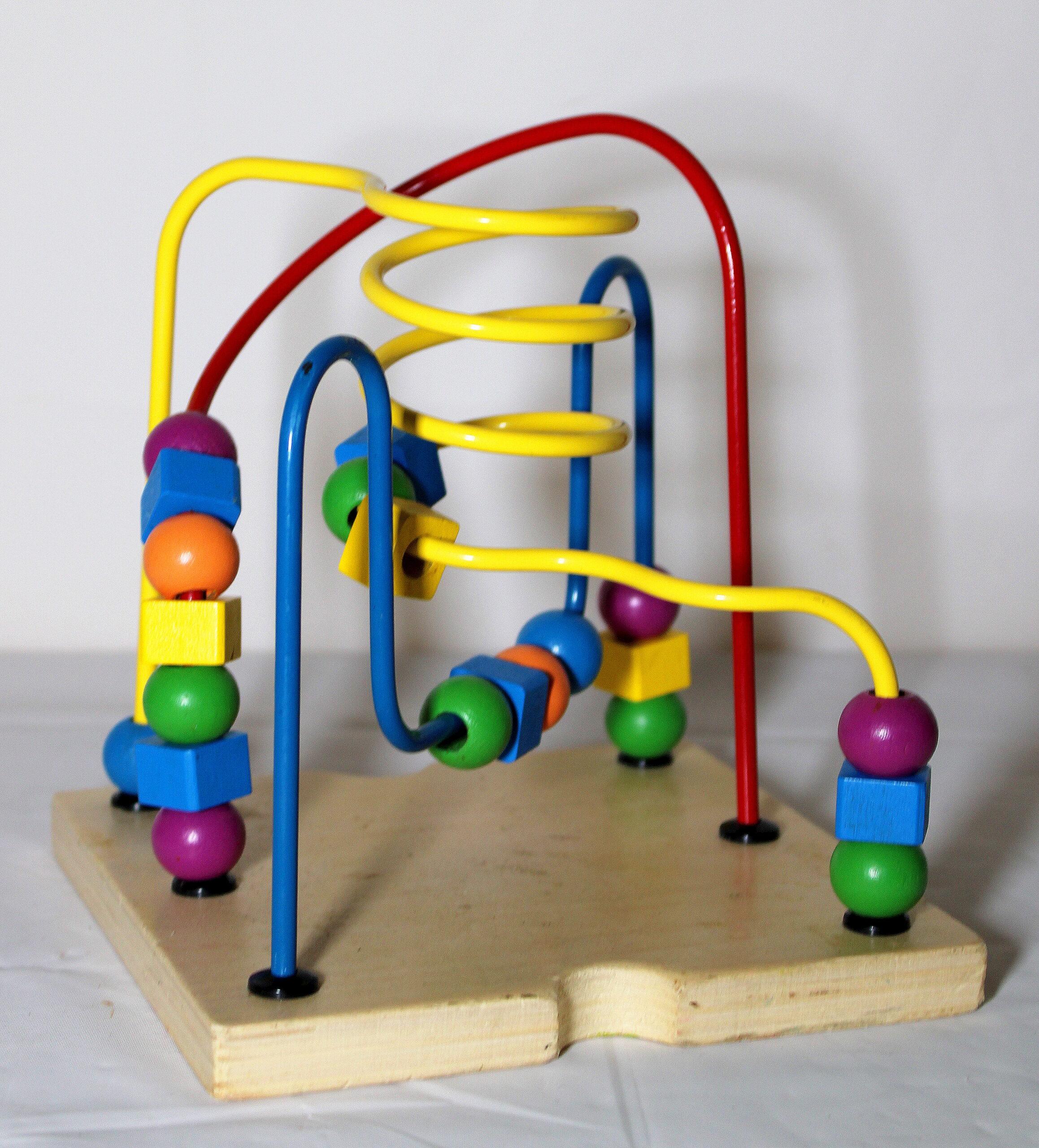 Houten kralenbaan
